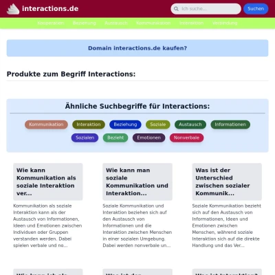 Screenshot interactions.de