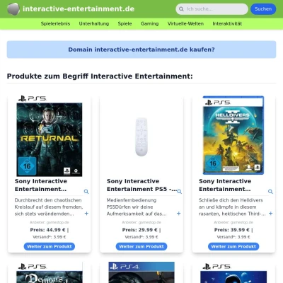 Screenshot interactive-entertainment.de