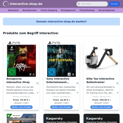 Screenshot interactive-shop.de