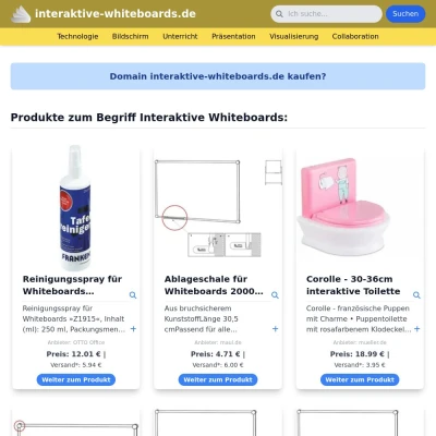 Screenshot interaktive-whiteboards.de