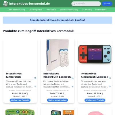 Screenshot interaktives-lernmodul.de