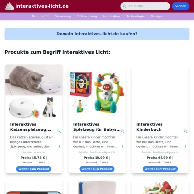 Screenshot interaktives-licht.de