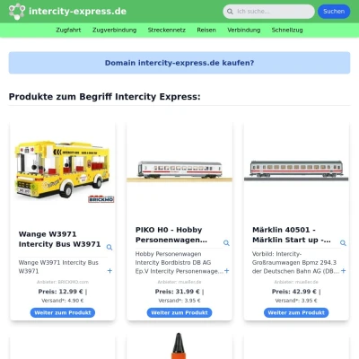 Screenshot intercity-express.de