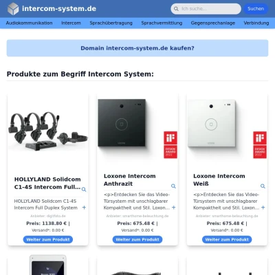 Screenshot intercom-system.de