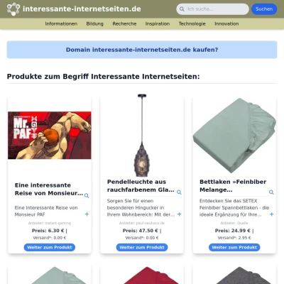 Screenshot interessante-internetseiten.de