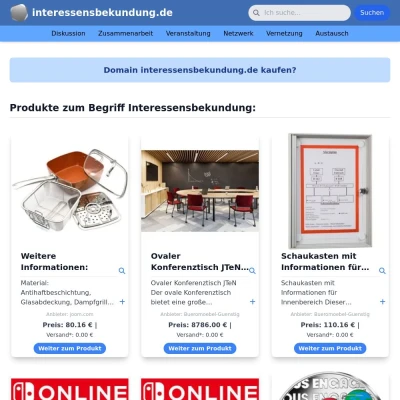 Screenshot interessensbekundung.de