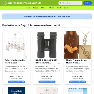 Screenshot interessenschwerpunkt.de