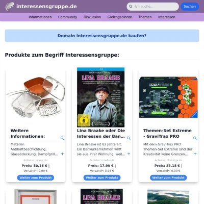 Screenshot interessensgruppe.de