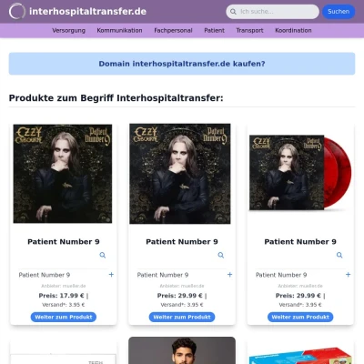 Screenshot interhospitaltransfer.de