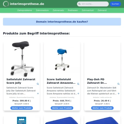 Screenshot interimsprothese.de