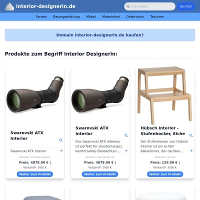 Screenshot interior-designerin.de