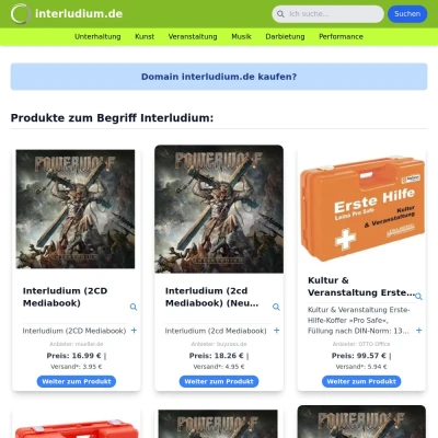 Screenshot interludium.de