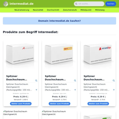 Screenshot intermediat.de