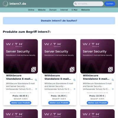 Screenshot intern7.de