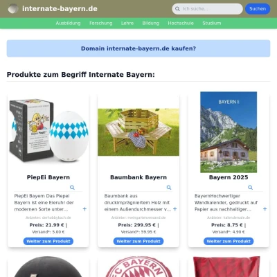 Screenshot internate-bayern.de