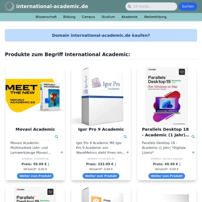 Screenshot international-academic.de