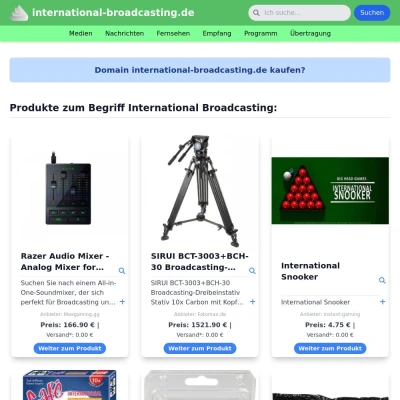 Screenshot international-broadcasting.de