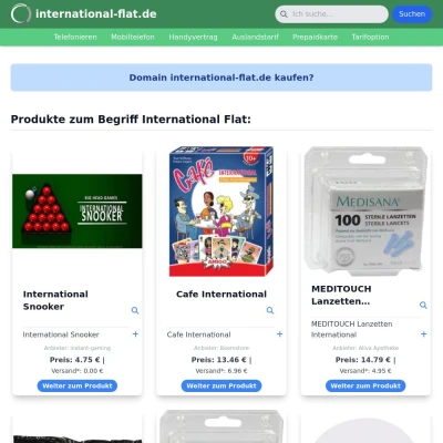 Screenshot international-flat.de