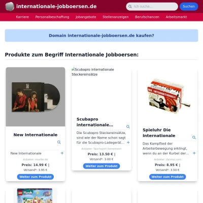 Screenshot internationale-jobboersen.de