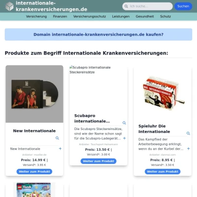 Screenshot internationale-krankenversicherungen.de