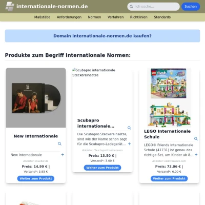 Screenshot internationale-normen.de