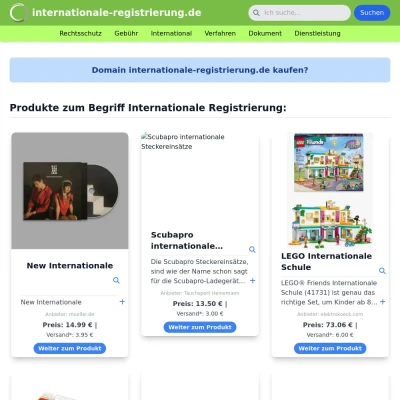 Screenshot internationale-registrierung.de