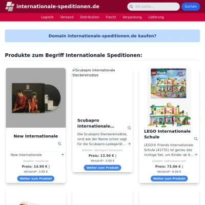 Screenshot internationale-speditionen.de