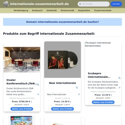 Screenshot internationale-zusammenarbeit.de