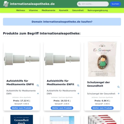 Screenshot internationaleapotheke.de