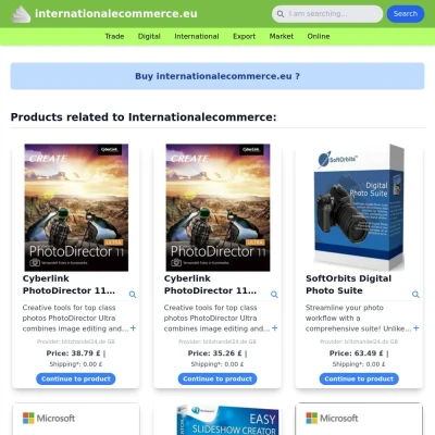 Screenshot internationalecommerce.eu