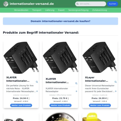 Screenshot internationaler-versand.de