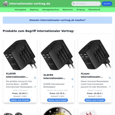 Screenshot internationaler-vertrag.de