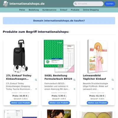 Screenshot internationalshops.de