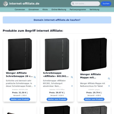 Screenshot internet-affiliate.de