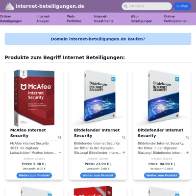 Screenshot internet-beteiligungen.de