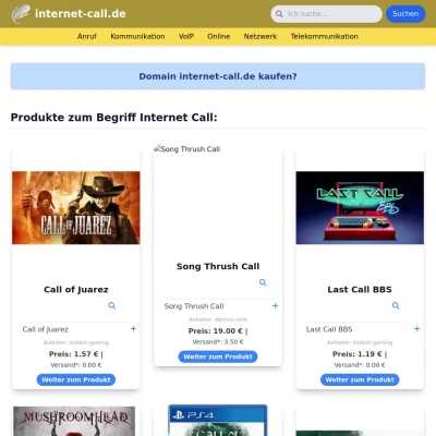Screenshot internet-call.de