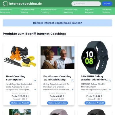 Screenshot internet-coaching.de