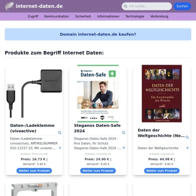 Screenshot internet-daten.de