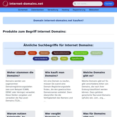 Screenshot internet-domains.net