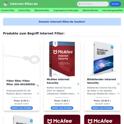 Screenshot internet-filter.de