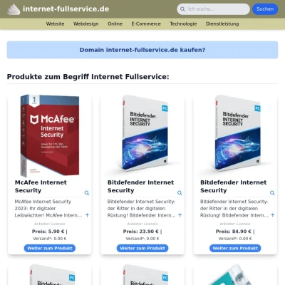 Screenshot internet-fullservice.de