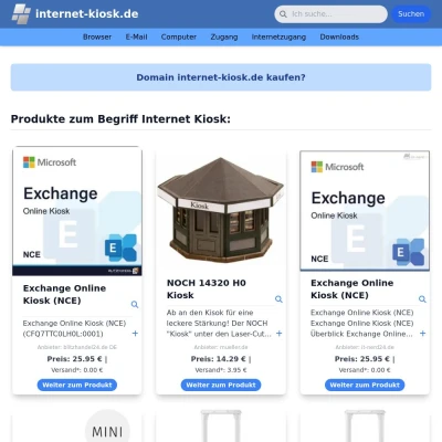 Screenshot internet-kiosk.de