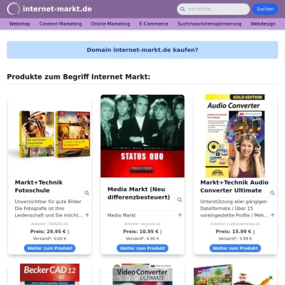 Screenshot internet-markt.de