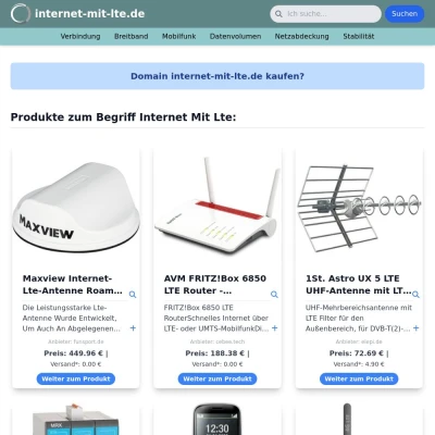 Screenshot internet-mit-lte.de