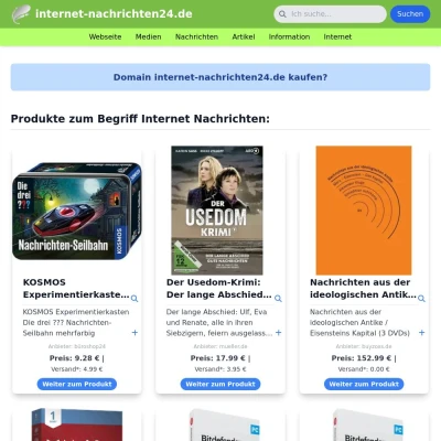 Screenshot internet-nachrichten24.de