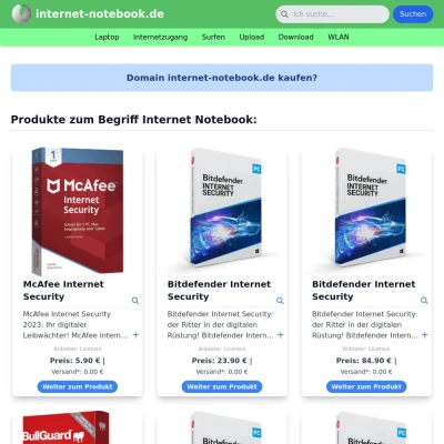 Screenshot internet-notebook.de
