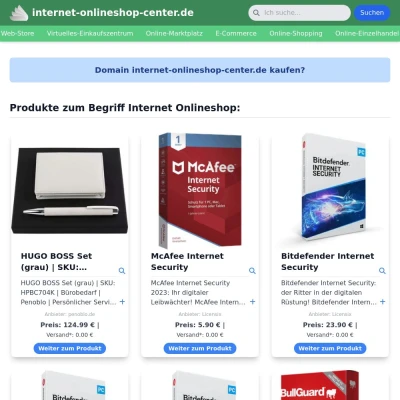 Screenshot internet-onlineshop-center.de