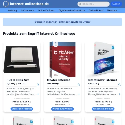 Screenshot internet-onlineshop.de