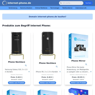 Screenshot internet-phone.de