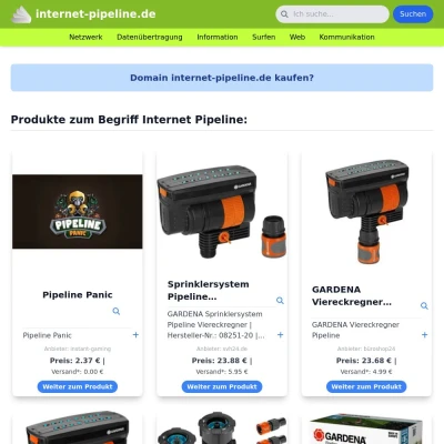 Screenshot internet-pipeline.de